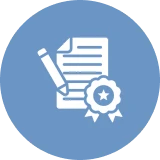 Document with award ribbon illustration